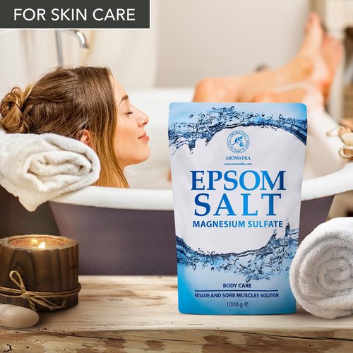 Epsom Salt Bath 175 Oz - 100% Pure & Natural Epsom Salt 5 x 35 Oz- Concentrated Magnesium Sulphate - Soothing & Relieves Sore Muscles - Body Care - Good Skin Care & Muscle Relaxant