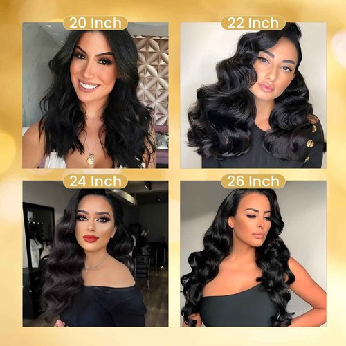 TESSHAIR 13x4 Body Wave Lace Front Wigs Human Hair Pre Plucked for Black Women, 180% Density Glueless Transparent Lace Front Wigs Human Hair Wig with Baby Hair (24 Inch)