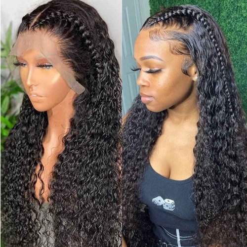CHEETAHBEAUTY 18Inch Deep Wave Wigs 13X6 HD Transparent Lace Front Wigs Human Hair Brazilian Virgin Human Hair Wigs for Black Women Pre Plucked with Baby Hair Natural Color 250% Density