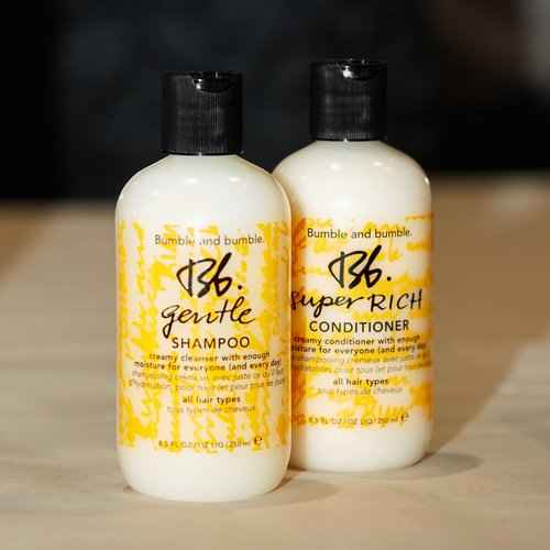 Bumble and bumble. Gentle Shampoo + Super Rich Hair Conditioner Full Size Set | Hydrating + Adds Shine | Curly, Wavy, Straight | With Glycerin + Avocado Oil