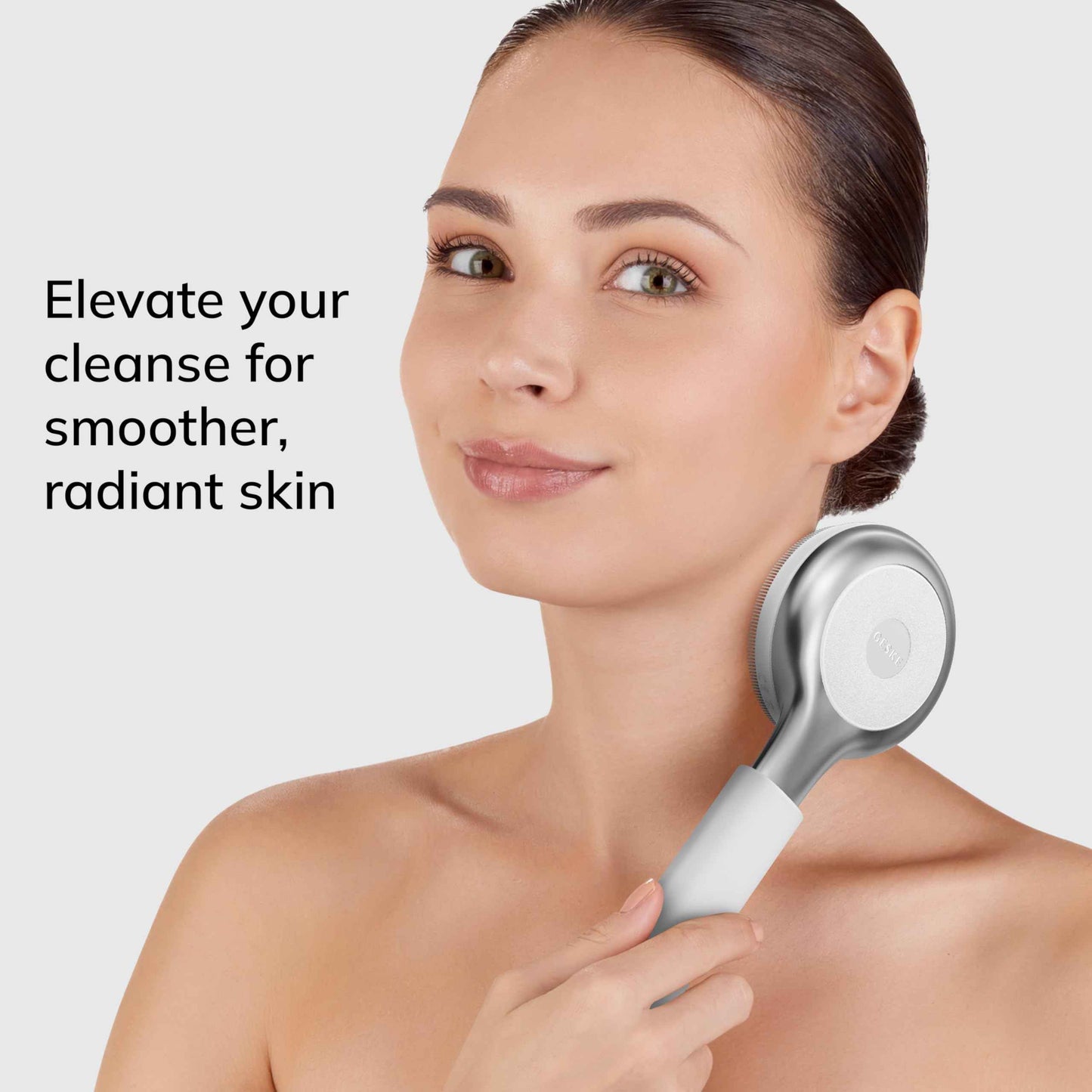 GESKE Sonic Full-Body Brush & Intensive Exfoliator | 8 in 1 | Electric Body Cleansing Brush | With SmartSonic Pulsations | Deep Cleansing, Exfoliation, Massage | Extendable Handle | Rough Skin Remover