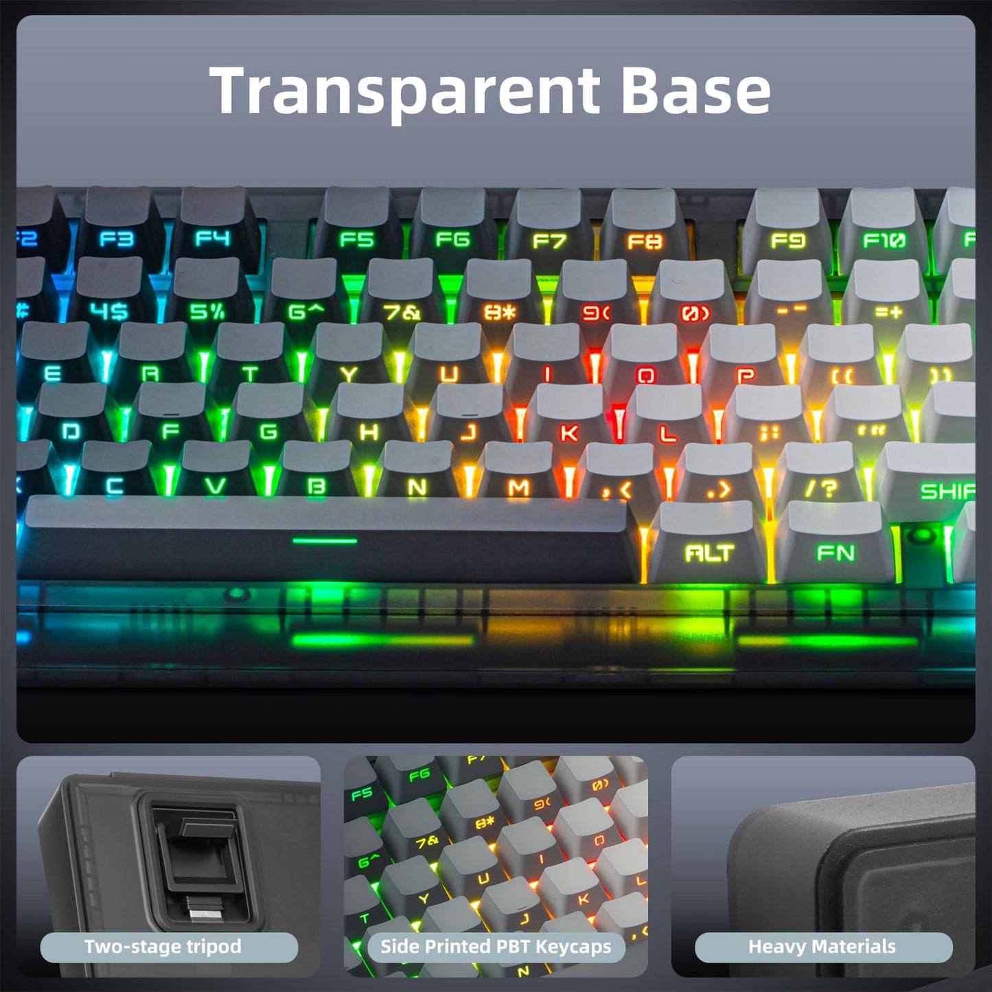 ZORNHER ZH980 Wireless Mechanical Gaming Keyboard,95% Green Hot-Swappable Custom Creamy Keyboard with Number Pad,Lighted Up PBT Keycaps,Pre-lubed Linear Switches,RGB Backlit,2.4GHz/USB-C/BT5.0