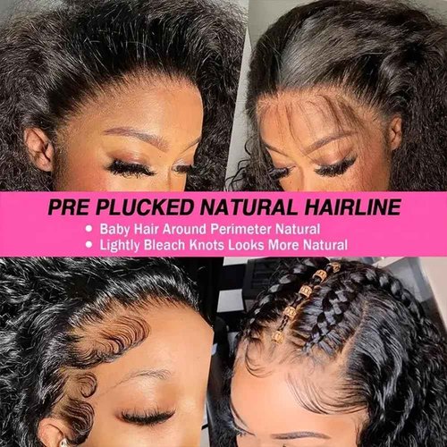 KRKRYQ 22 Inch 13x6 Deep Wave Lace Front Wigs Human Hair 200% Density 13x6 HD Lace Frontal Wigs Human Hair Pre Plucked Deep Curly Glueless Wig Brazilian Virgin Human Hair for Women Natural Color
