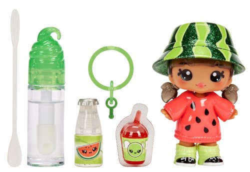 Yummiland Lipgloss Doll – Maya Watermelon – Scented Doll with DIY Gloss Kit – Suitable for Ages 4 and Up