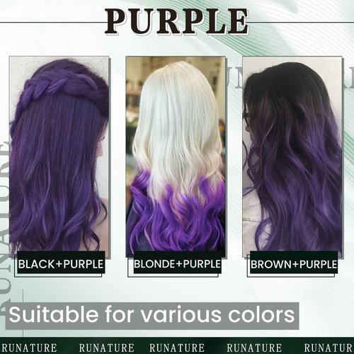 RUNATURE Bundles 22 Inch Purple I Tip Hair Extensions Human Hair and U Tip Hair Extensions Human Hair 25g 25 Strands
