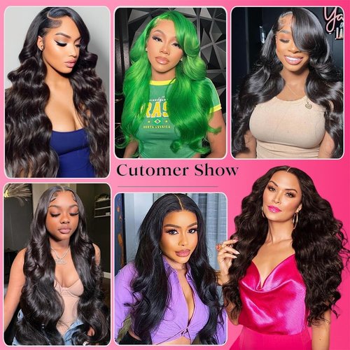 Aptatuse Body Wave Bundles Human Hair 16 18 20Inch 100% Unprocessed 12A Brazilian Virgin Raw Bundles Human Hair 3 Quick Weave Hair Bundles for Women Hair Extensions Natural Black