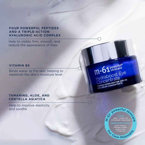 m-61 Hydraboost Eye Concentrate | Super Creamy, Firming Eye Cream with Hyaluronic Acid and Super Peptides to Hydrate For 48 Hours - 0.5 Fl Oz