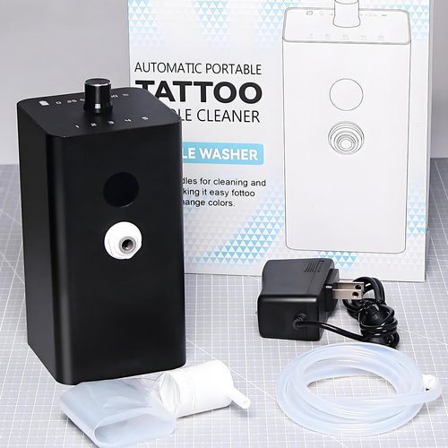 Tattoo Needle Cleaner Ink Washer,Automatic Sensing,Tattoo Cartridge Needles Cleaning Machine,Rinse Tattoo Needle Cartridges Ink,Tattoo Supplies,Suitable for Tattoo Beginners and Artists (PINK)