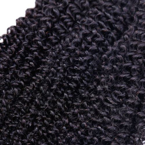 Kinky Curly Human Hair Bundles Brazilian Kinky Curly Weave Human Hair Bundle 10A Unprocessed Virgin Human Hair Bundles (14 16 18) Natural Color