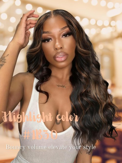 Anmetan Honey Blonde Highlight Bundles Human Hair Body Wave, 12A Thick F1B/30 Highlight Black and Brown Colored Quick Weave 100% Brazilian 12A Unprocessed Remy Hair Double Weft 3 Bundles 10/12/14 Inch