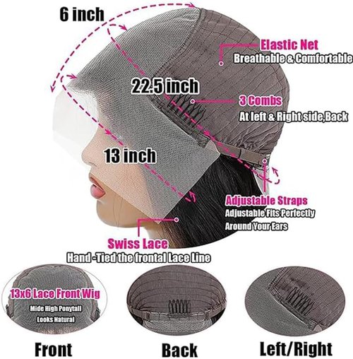 MsSunlight 13x6 Lace Front Wigs Human Hair HD Transparent Wig Deep Part Straight Human Hair Wigs 180% Density Wig 30 Inch Lace Front Wigs for Women Real Human Hair