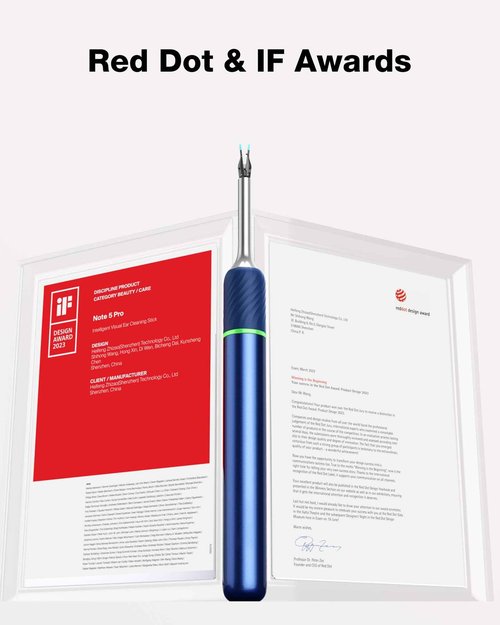 Highdas Ear Wax Removal Endoscope Otoscope, Earwax Remover Tools, Scope, with 1080P FHD Camera, 6 Led Lights, Wireless Connected, Compatible with iPhone, iPad, Android Smart Phones & Tablets