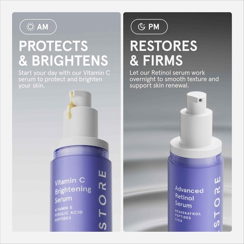 iRestore Vitamin C Brightening Serum – Anti Aging Face Serum with 15% Ascorbic Acid, Vitamin E, Ferulic Acid, Peptide Complex & Hyaluronic Acid (Pack of 3)