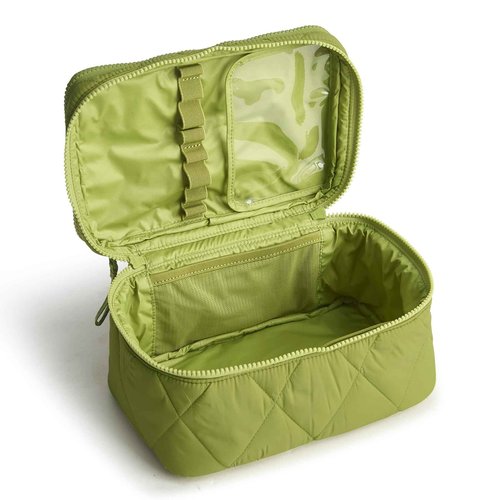 Vera Bradley Featherweight Brush Up Cosmetic Case, Spinach Green