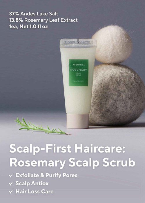 AROMATICA Rosemary Hair Care Gift Set - Shampoo for Hair Growth & Heat Protection, Leave-in Treatment & Scalp Treatment - Hair Care Kit for Women, Sulfate/Paraben Free For Men And Women