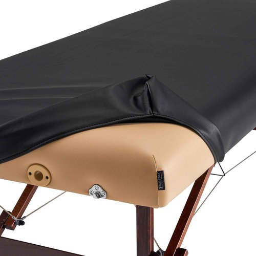 Master Massage Rectangular Universal Fabric Fitted PU Vinyl Leather Ultra-Durable Massage Table Protection Cover-Replacement Cover Protector Cream