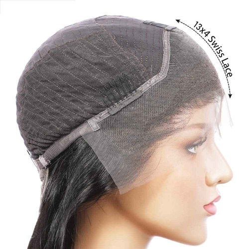 oulaer Hair Straight Short Bob Human Hair 13x4 HD Invisible Lace Front Wig For Black Women Side Part Brazilian Remy Hair Pre Plucked With Baby Hair Bleached Knots 150% Density 10Inch