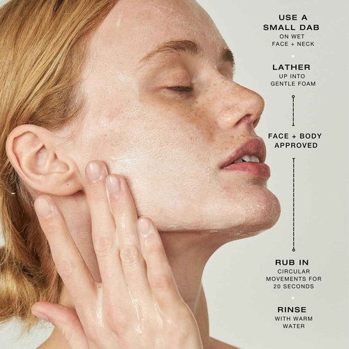 biba de sousa, The Daily Cleanser - Face and Body Wash with Exfoliating Beads, For Normal, Oily or Blemished Skin - Illuminates and Refines Skin Surface (8 oz)