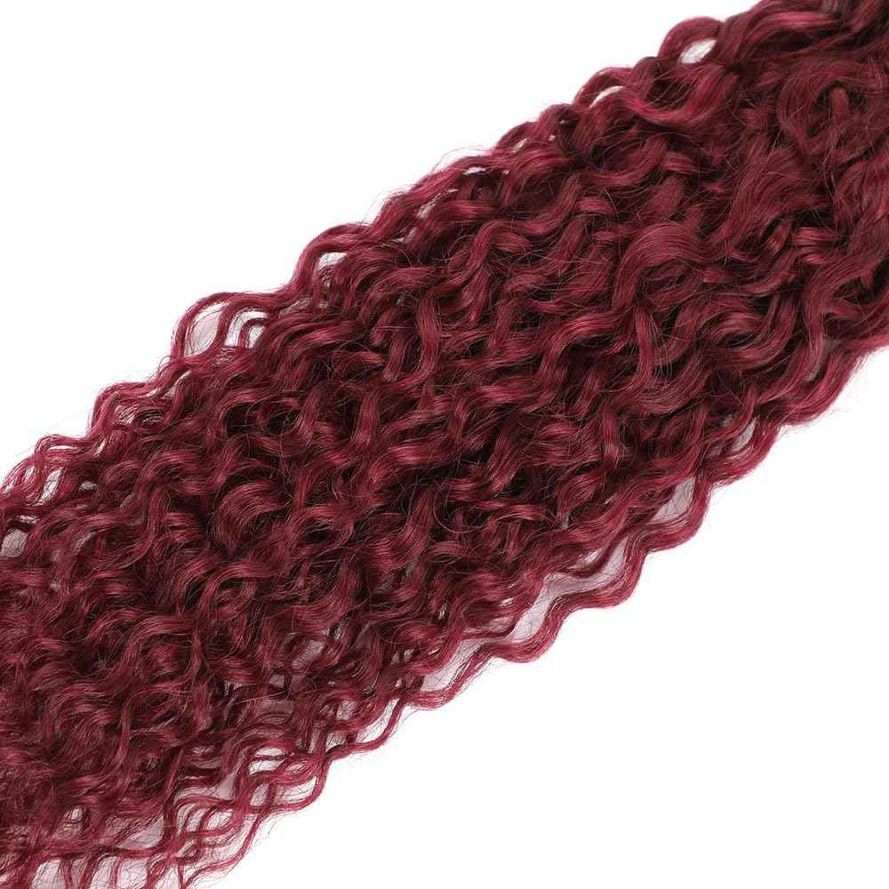 Giginger Burgundy 99J Water Wave Human Hair Bundles 16 18 20 inch Wine Red Human Hair Bundles Burgundy 100% Unprocessed Raw Quick Weave Hair for Black Women