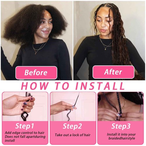 Liqusee Human Braiding Hair 100g One Bundle/Pack 24 Inch Natural Black Body Wave Curly Bulk Human Hair for Braiding No Weft 100% Unprocessed Brazilian Human Hair Braiding Hair for Boho Braids