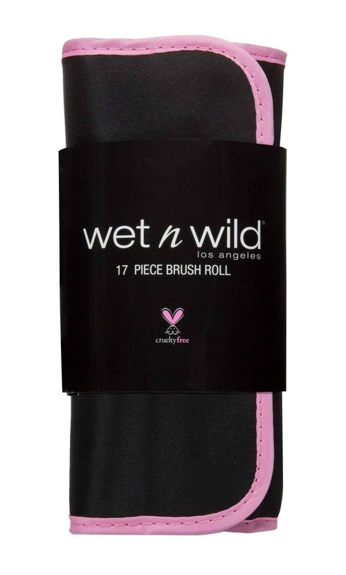 Makeup Brush Set By Wet n Wild Brush Roll 17 Piece Collection