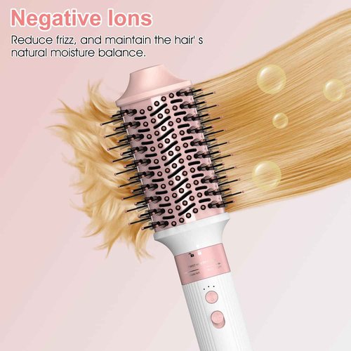 Sophinique 6 in 1 Blow Dryer Brush & Hair Dryer Brush with 110,000 RPM Hot Air Style, No Heat Damage, Ionic Care Blowout with Curling Iron,Volumizing, Straightening, Travel Bag Included, Pink