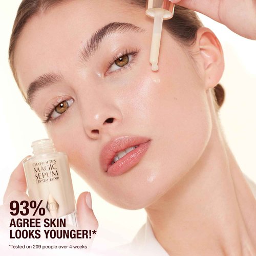 Charlotte Tilbury Magic Face Serum Crystal Elixir - Firming Peptide Serum for Face & Neck - Enriched with Plant Adaptogen Extracts to Help Boost Skin's Barrier Function & Moisture Retention (30ml)