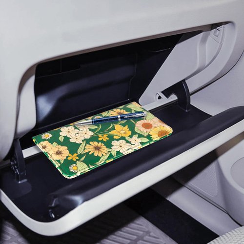 CoBak Car Registration and Insurance Holder - Vehicle Glove Box Car Organizer,Auto Truck Comparment Accessories Case with Magnetic Closure for Driver License,Cards
