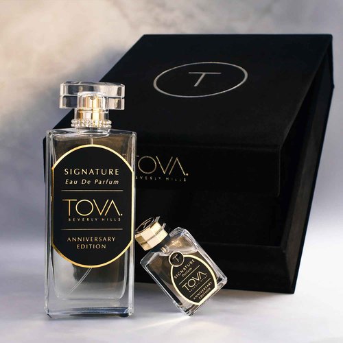 Tova Signature Anniversary Fragrance Set – Fresh Woody Scent – Long-Lasting Eau de Parfum for Women – Bergamot Jasmine Musk – USA-Made & Cruelty-Free – 3.4 fl oz + 0.5 fl oz
