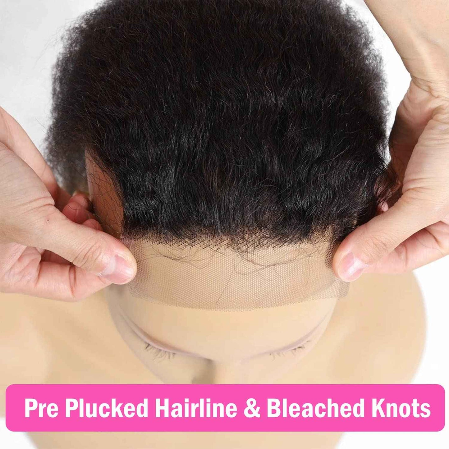 Kinky Straight Bundles with Closure Yaki Kinky Straight Human Hair 3 Bundles with 4x4 Lace Closure Unprocessed Brazilian Virgin Human Hair Weave Extensions Natural Color (14 16 18+12 closure)