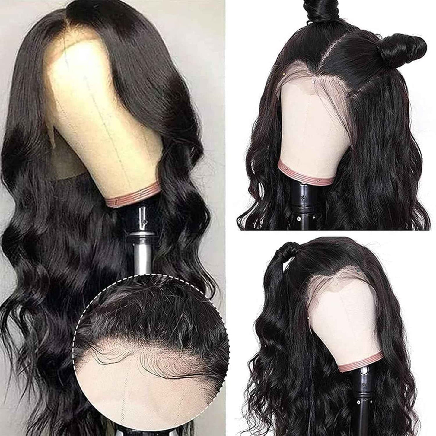 Holiden Body Wave Lace Front Wigs Human Hair Pre Plucked 100% Real Human Hair Wig 250 Density 13x5 HD Transparent Lace Frontal Wigs 28 inch for Black Women