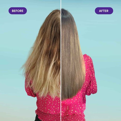 Agilise Unika Brazilian Keratin Hair Treatment Straightening for Blonde Hair – Straightener Gel with Ojon Oil & Violet, No Yellow – Keratina para alisar el pelo decolorado sin formol – Blue