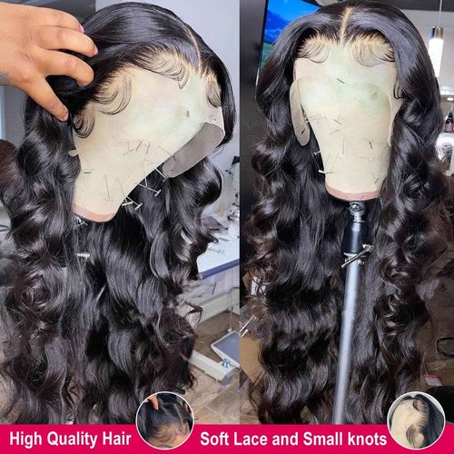 Nognut 30 Inch Body Wave Lace Front Wigs Human Hair 200 Density 13x6 Lace Front Wigs Human Hair Body Wave Glueless Wigs Pre Plucked Lace Wig