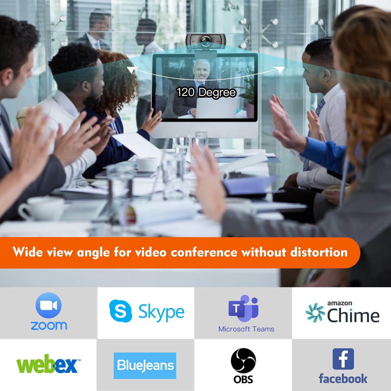 1080P 60FPS Webcam with Microphone, Angetube 920H Pro USB HD Computer Web Camera with Tripod,120 Degree Wide View Angle PC Cam for Streaming Gaming Video Calling Online Teaching Recording Conferencing