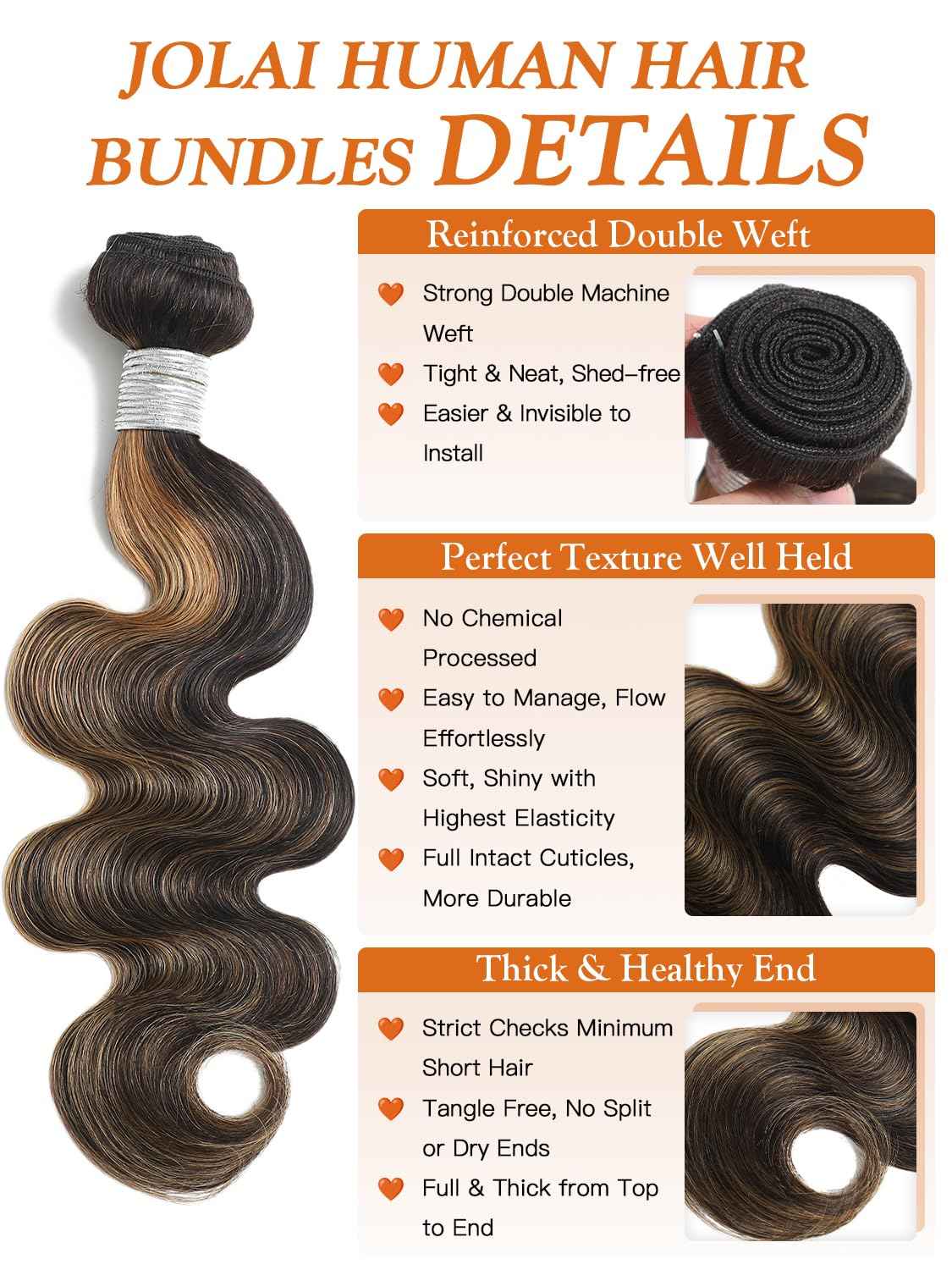 Honey Blonde Highlight Body Wave 2x6 Closure with Bundles 12 14 16 +10 Inch, 1b/27 Black and Blonde Balayage Loose Wave Sew In Weave Bundles with HD Lace Closure