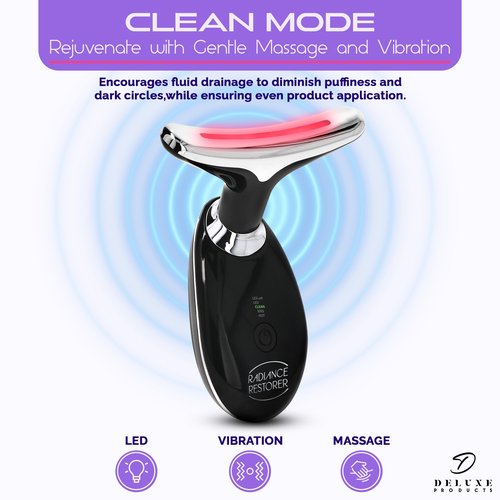 Radiance Restorer - Complete Wrinkle, Massage & Aromatherapy System - 7-Color LED Light Therapy, 3 Massage Functions, *Plus Heat!* - *Choice of Aromatherpay Massage Oil* - *Web App!* (Chamomile)