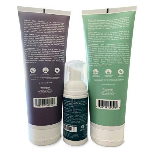 Shapiro MD Hair Growth Experts Natural Hair Kit for Thicker, Fuller, Healthier Looking Hair - Including Shampoo, Conditioner and Leave-In Daily Foam (1 Month Supply)