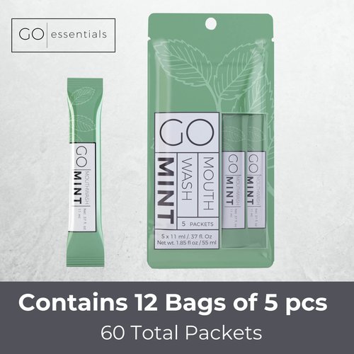 Exershield to GO mouthwash no Alcohol Formula (Mint, 60 Individual Packets)