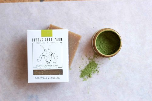 Little Seed Farm Matcha & Argan Bundle - Moisturizer + Soap + Elasticity Serum + Facial Mist Toner
