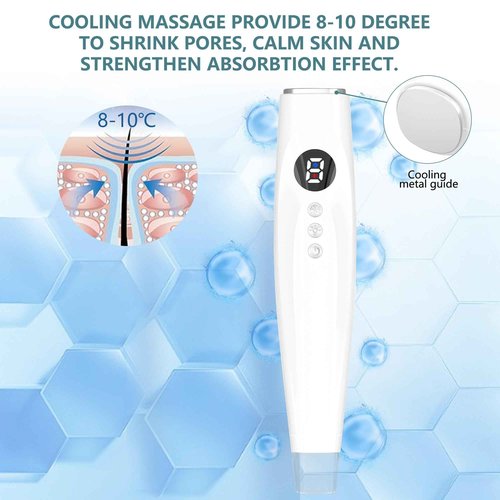 Facial Skin Care Product absorbs Device, LED Light Therapy face Massager, Thermal and Ice Cooling Roller