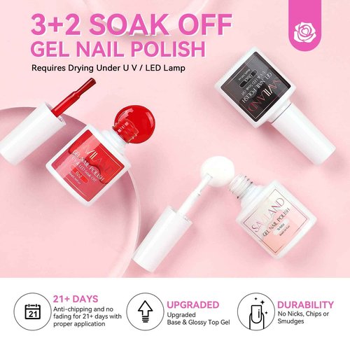 SAVILAND Acrylic Nail Kit with Everything: Professional Complete Acrylic Nail Set for Beginners with Monomer Liquid Gel Nail Polish U V Nail Light Gift for Women