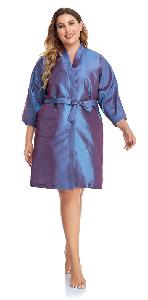 PERFEHAIR Salon Client Gown Cape, Pack of 5, Hairdressing Gown Smock Robes for Hair Stylist to Hair Cutting, Hair Coloring, Makeup-Purple