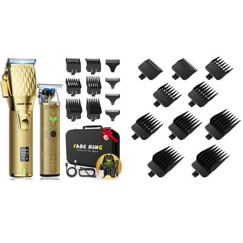 FADEKING® Professional Hair Clippers for Men - Cordless Beard Trimmer for Men, LCD Display Hair Clippers and Trimmer Set