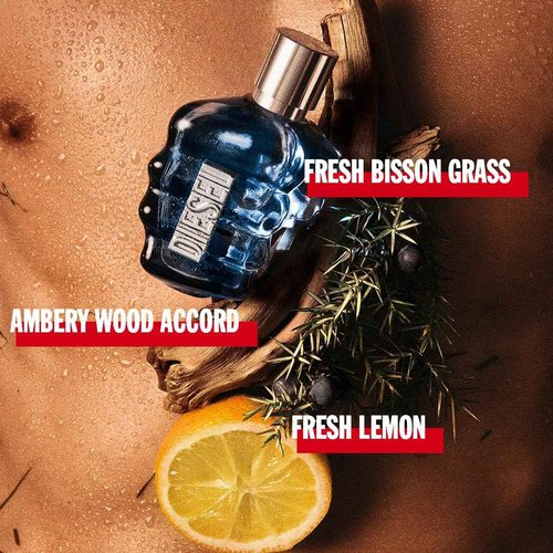 Diesel Sound of the Brave Eau de Toilette Spray Cologne for Men - Bison Grass Accord, Amber Woods & Juniper Essence, 4.2 Fl Oz