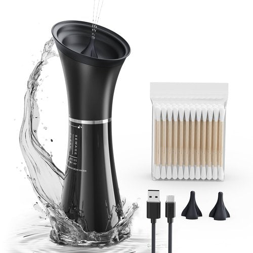 KAUGIC Ear Wax Removal Kit & Ear Cleaner, Easy One-Hand Use with Built-in Tank, IPX7 Waterproof, 4 Modes, FSA/HSA Eligible