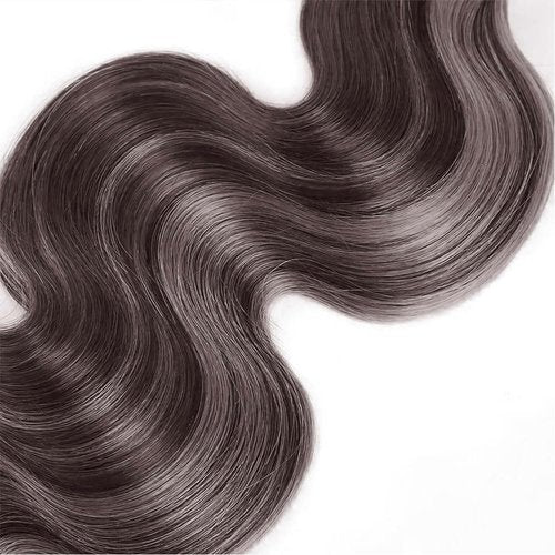 Condescension P4/Grey Human Hair Bundles 16 18 20 inch Body Wave Wave Human Hair Bundles Highlight Chocolate Grey Unprocessed Soft Sewn In Hair with Double Weft for Black Women