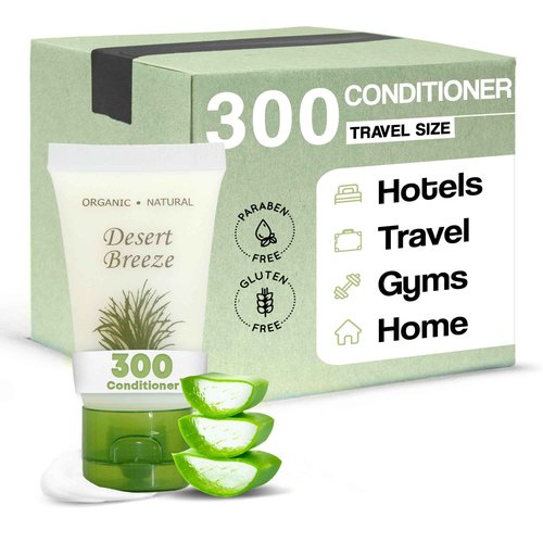 Desert Breeze Conditioner, Travel Size Hotel Toiletries, 1 oz Flip Cap (Case of 300)