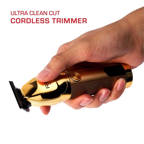 Red by Kiss Cordless Hair & Beard Trimmer for Men, Water-Proof Professional Rechargeable Hair Clipper, LCD Display Precision Blade Trimmer