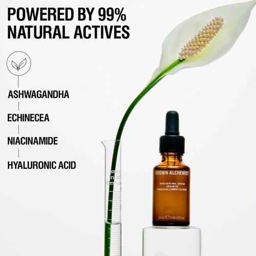 Grown Alchemist Skin Renewal Anti Aging Serum. With Ashwagandha, Niacinamide & Hyaluronic Acid. Hydrating, Firming for Dark Spots & Wrinkles (25ml)