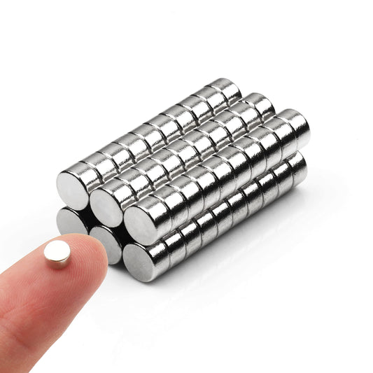 60pcs Small Magnets,Round for Refrigerator , Cylinder, Fridge , Office , Whiteboard , Durable Little Miniature Tiny Mini for Crafts